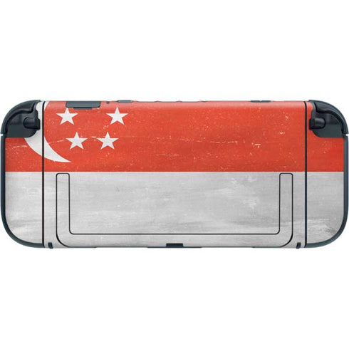 Singapore Flag Distressed Nintendo Switch 2 (2025) with Joy-Con Skin