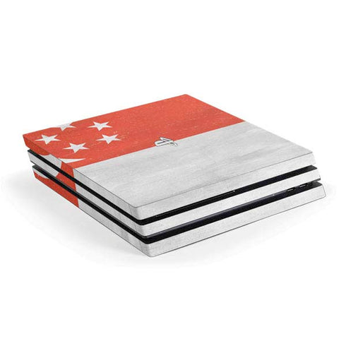 Singapore Flag Distressed PlayStation PS4 Skins
