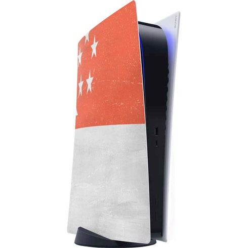 Singapore Flag Distressed PlayStation PS5 Skins