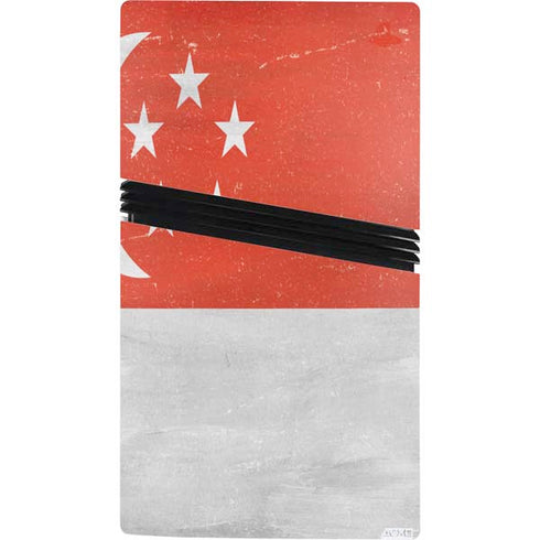 Singapore Flag Distressed PS5 Pro Console Skin
