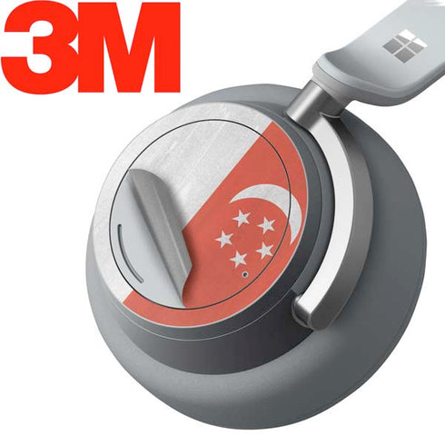 Singapore Flag Distressed Surface Headphones Skin