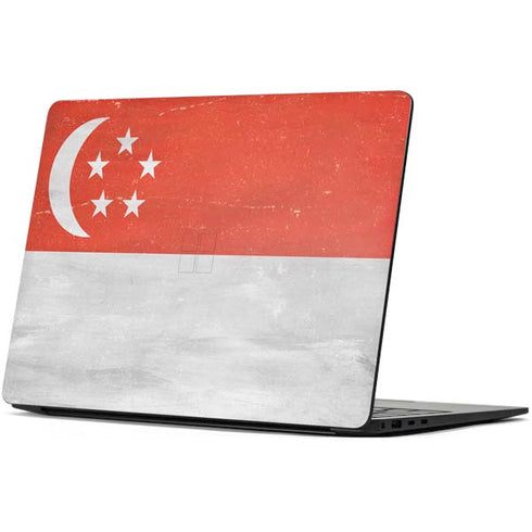 Singapore Flag Distressed Surface Laptop 7 13.8in Skin