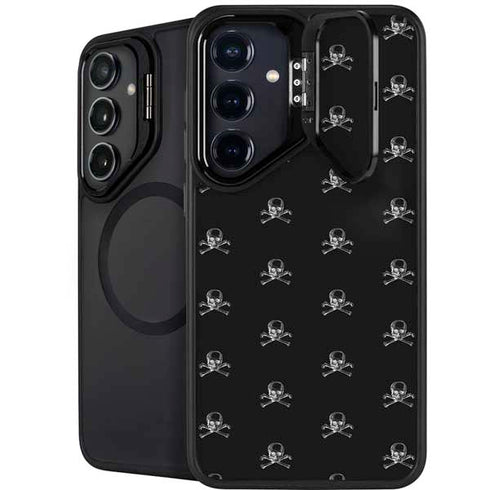 Alchemy Skull and Crossbone Pattern Galaxy S25 Plus Kickstand Case