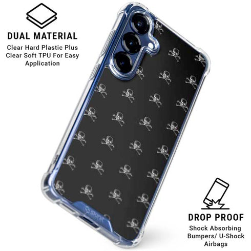 Alchemy Skull and Crossbone Pattern Galaxy S25 Clear Case
