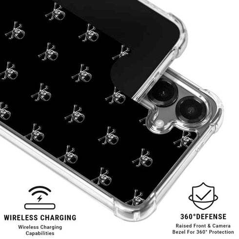Alchemy Skull and Crossbone Pattern Galaxy S26 Clear Case