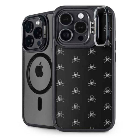 Alchemy Skull and Crossbone Pattern iPhone 14 Pro Kickstand Case
