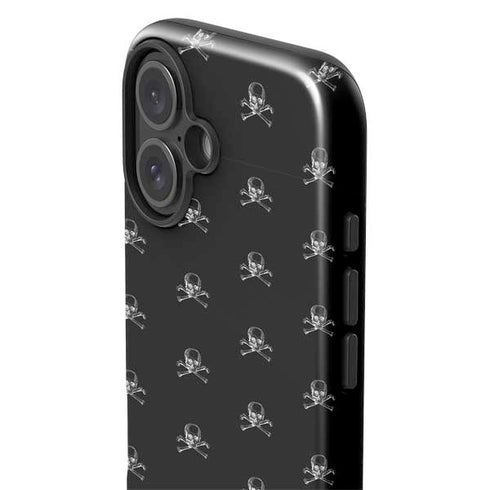 Alchemy Skull and Crossbone Pattern iPhone 16 Impact Case