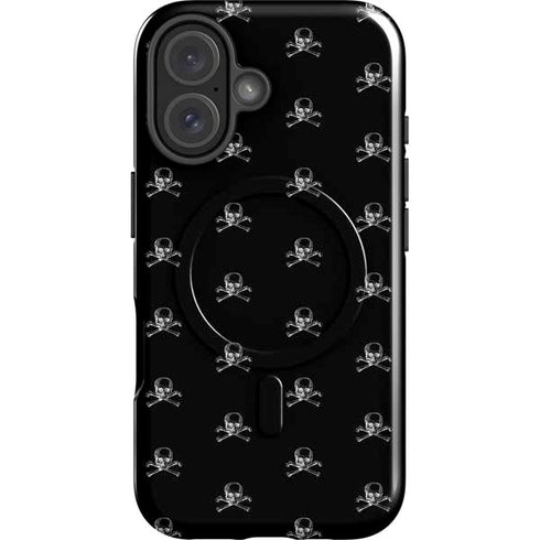 Alchemy Skull and Crossbone Pattern iPhone 16 Magsafe Impact Case