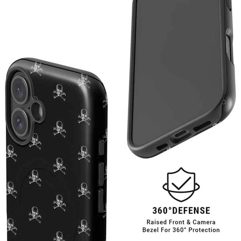 Alchemy Skull and Crossbone Pattern iPhone 16 Magsafe Impact Case