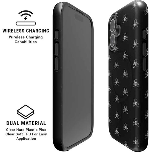 Alchemy Skull and Crossbone Pattern iPhone 16 Plus Magsafe Impact Case