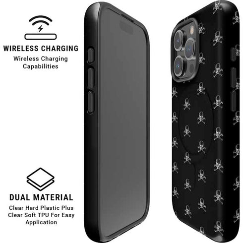 Alchemy Skull and Crossbone Pattern iPhone 16 Pro Magsafe Impact Case