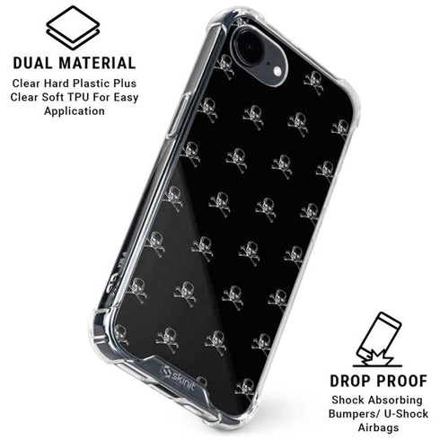 Alchemy Skull and Crossbone Pattern iPhone 16e Clear Case