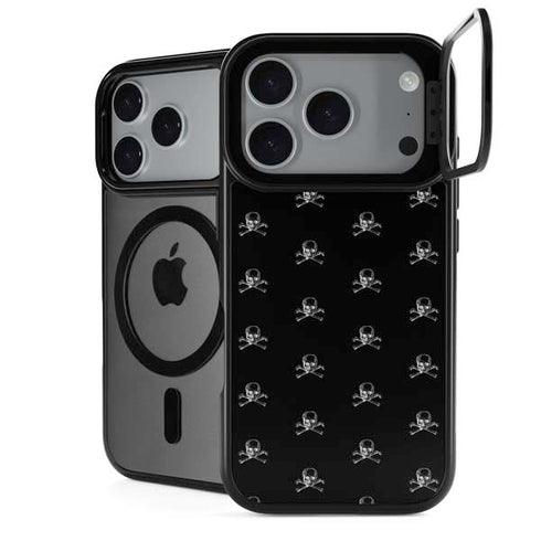 Alchemy Skull and Crossbone Pattern iPhone 18 Pro Kickstand Case
