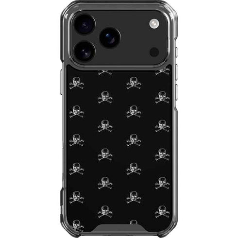 Alchemy Skull and Crossbone Pattern iPhone 18 Pro Max Clear Case