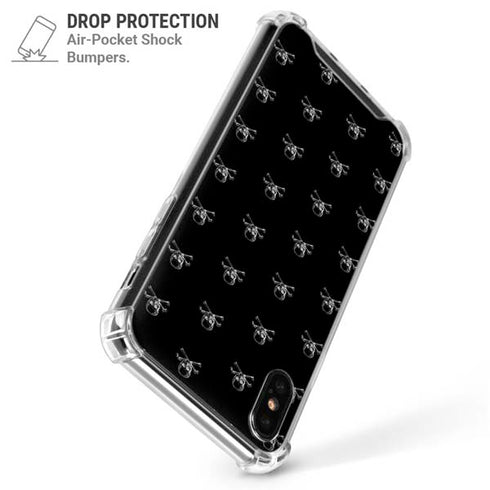Alchemy Skull and Crossbone Pattern iPhone X/XS Clear Case