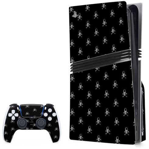 Alchemy Skull and Crossbone Pattern PS5 Pro Disk Bundle Skin