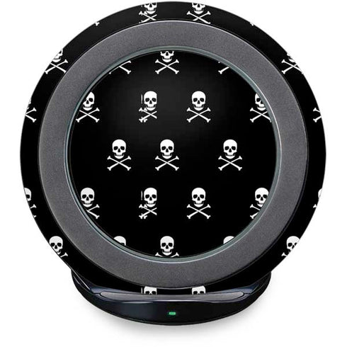 Skull and Crossbones (white) Fast Charge Wireless Charging Stand Skin