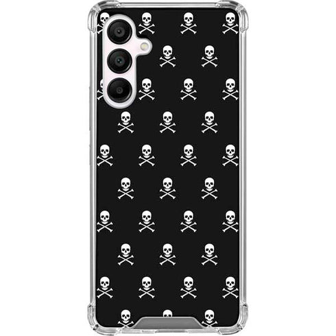 Skull and Crossbones (white) Galaxy A16 5G Clear Case