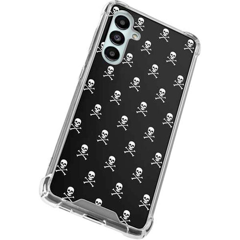 Skull and Crossbones (white) Galaxy A16 5G Clear Case