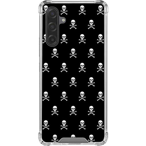 Skull and Crossbones (white) Galaxy A17 Clear Case