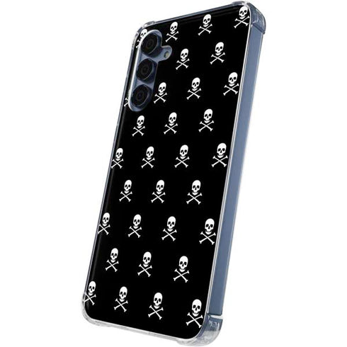 Skull and Crossbones (white) Galaxy A35 5G Clear Case