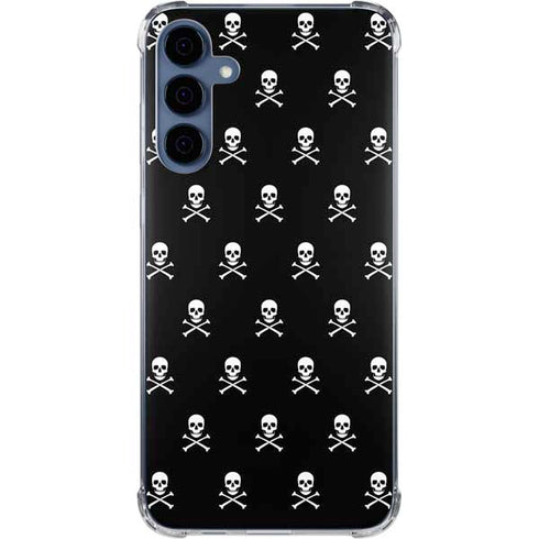 Skull and Crossbones (white) Galaxy A55 5G Clear Case
