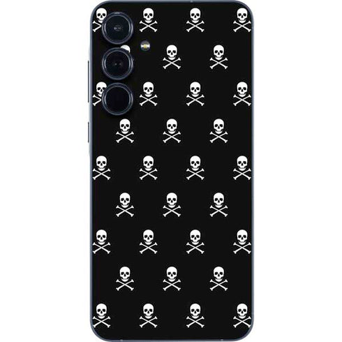 Skull and Crossbones (white) Galaxy A55 5G Skin