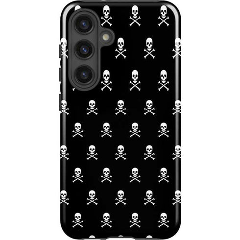 Skull and Crossbones (white) Galaxy S25 Impact Case
