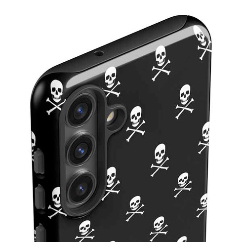 Skull and Crossbones (white) Galaxy S25 Impact Case