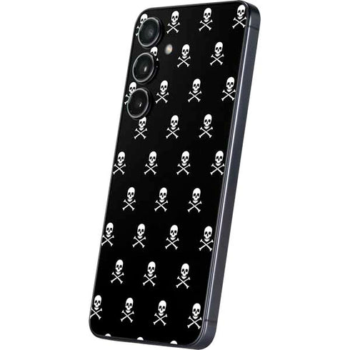 Skull and Crossbones (white) Galaxy S25 Skin