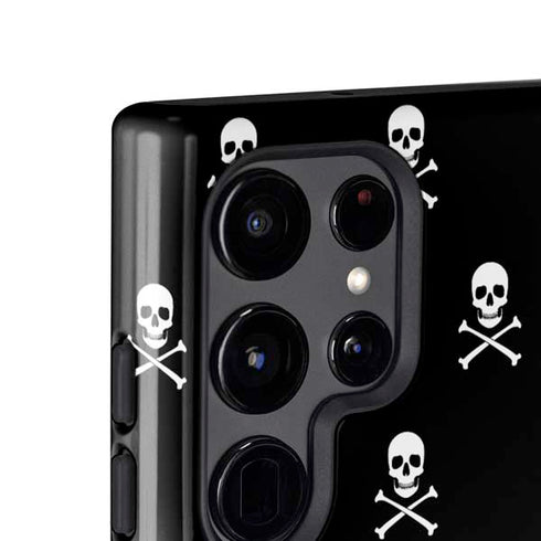 Skull and Crossbones (white) Galaxy S25 Ultra Impact Case