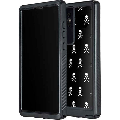 Skull and Crossbones (white) Galaxy S24 Ultra Waterproof Case