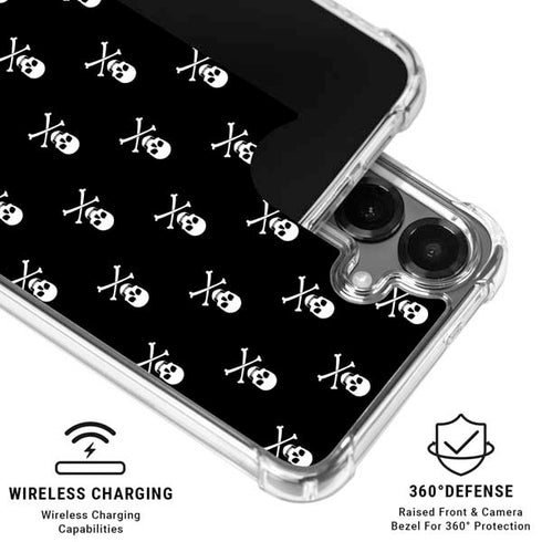 Skull and Crossbones (white) Galaxy S26 Plus Clear Case