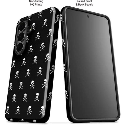 Skull and Crossbones (white) Galaxy S26 Plus Impact Case
