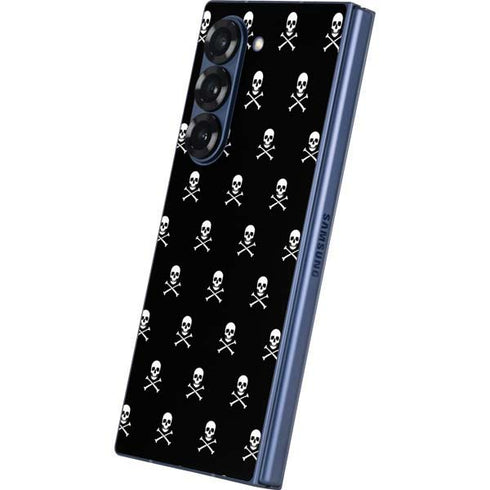 Skull and Crossbones (white) Galaxy Z Fold6 Skin