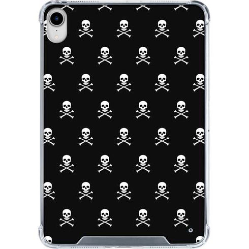 Skull and Crossbones (white) iPad 11th Gen (2025) Clear Case