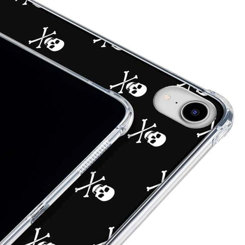 Skull and Crossbones (white) iPad 11th Gen (2025) Clear Case