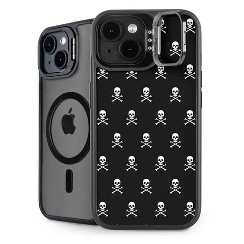 Skull and Crossbones (white) iPhone 14 Kickstand Case
