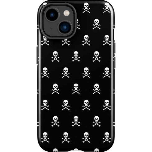 Skull and Crossbones (white) iPhone 15 Impact Case