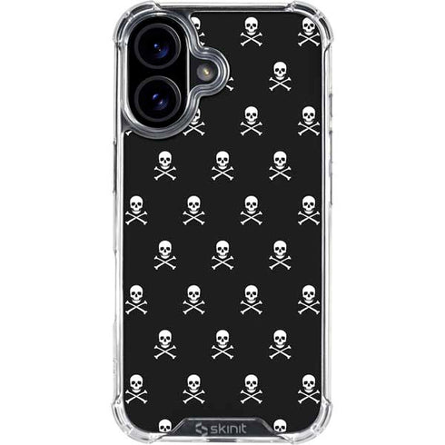 Skull and Crossbones (white) iPhone 16 Clear Case