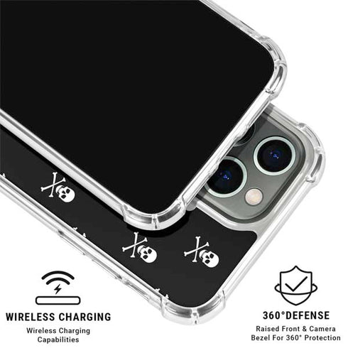 Skull and Crossbones (white) iPhone 16 Pro Max Clear Case