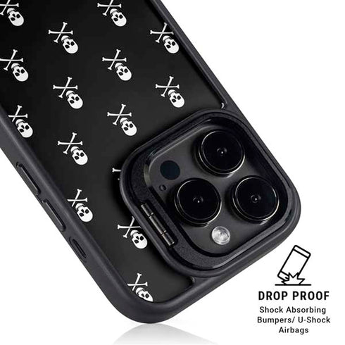 Skull and Crossbones (white) iPhone 16 Pro Max Kickstand Case