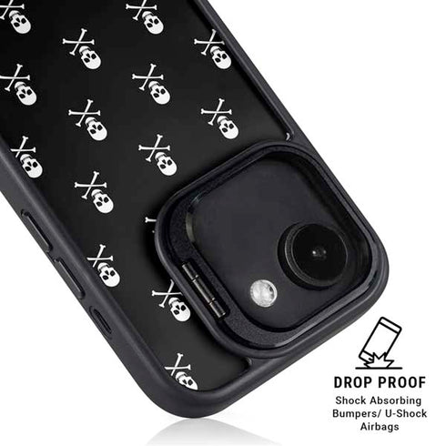 Skull and Crossbones (white) iPhone 16e Kickstand Case