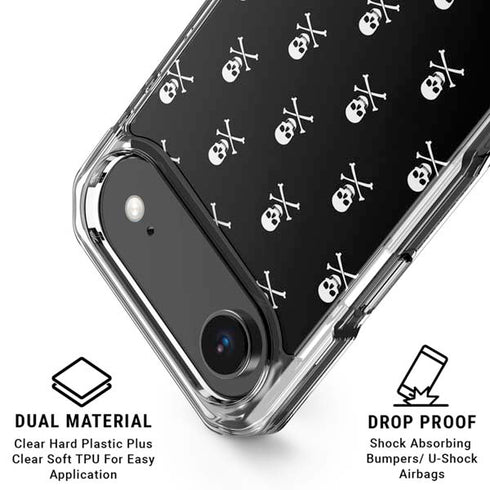 Skull and Crossbones (white) iPhone 17 Air Clear Case
