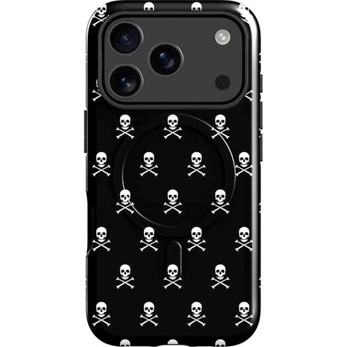 Skull and Crossbones (white) iPhone 17 Pro Magsafe Impact Case