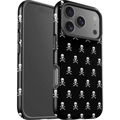 Skull and Crossbones (white) iPhone 17 Pro Max Impact Case