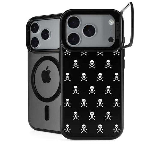 Skull and Crossbones (white) iPhone 17 Pro Max Kickstand Case