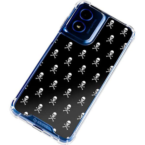 Skull and Crossbones (white) Moto G Play 4G (2024) Clear Case