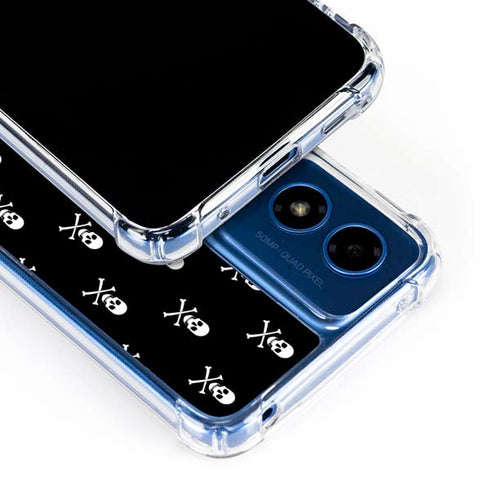 Skull and Crossbones (white) Moto G Play 4G (2024) Clear Case