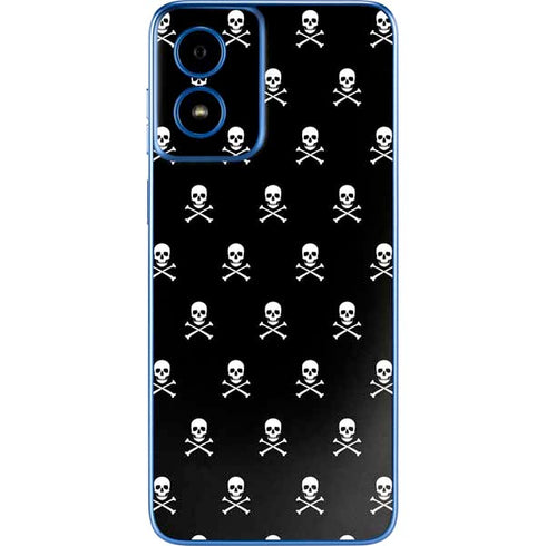 Skull and Crossbones (white) Moto G Play 4G (2024) Skin